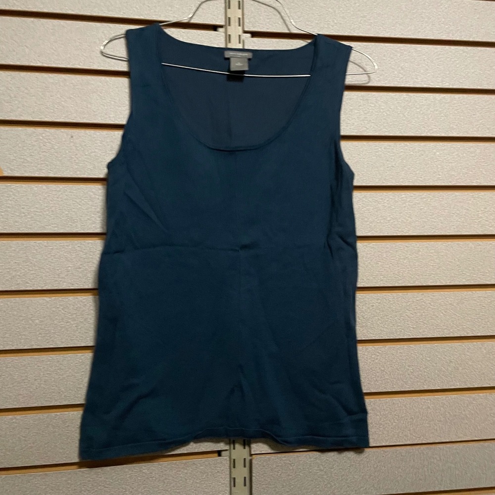 Ann Taylor Sleeveless Scoop Neck Tank Top Teal Blue Size Medium
